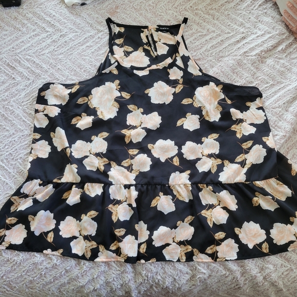 Torrid Size 4 Floral Peplum Shirt - Picture 4 of 9